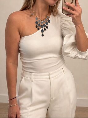 ZARA White Shell Top